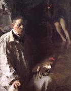 Anders Zorn Sailvportratt med modell(Self-portrait with a model) Sweden oil painting artist